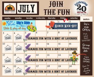 Rounds Ranch Calendar July
